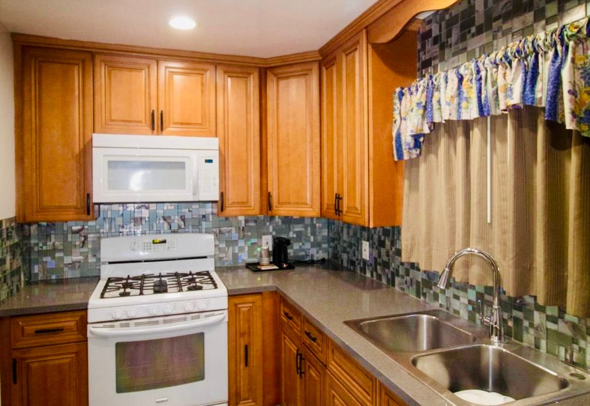 Gastove in kitchen picture