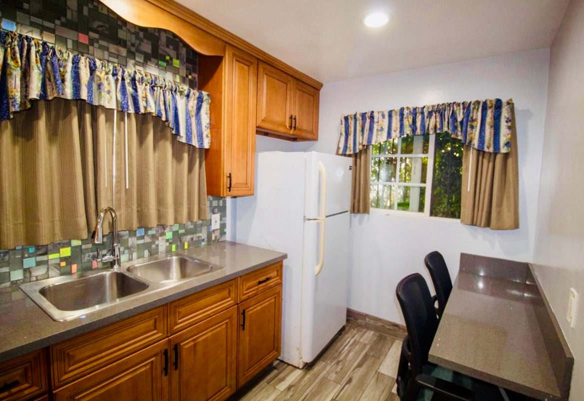 Fridge in kitchen picture