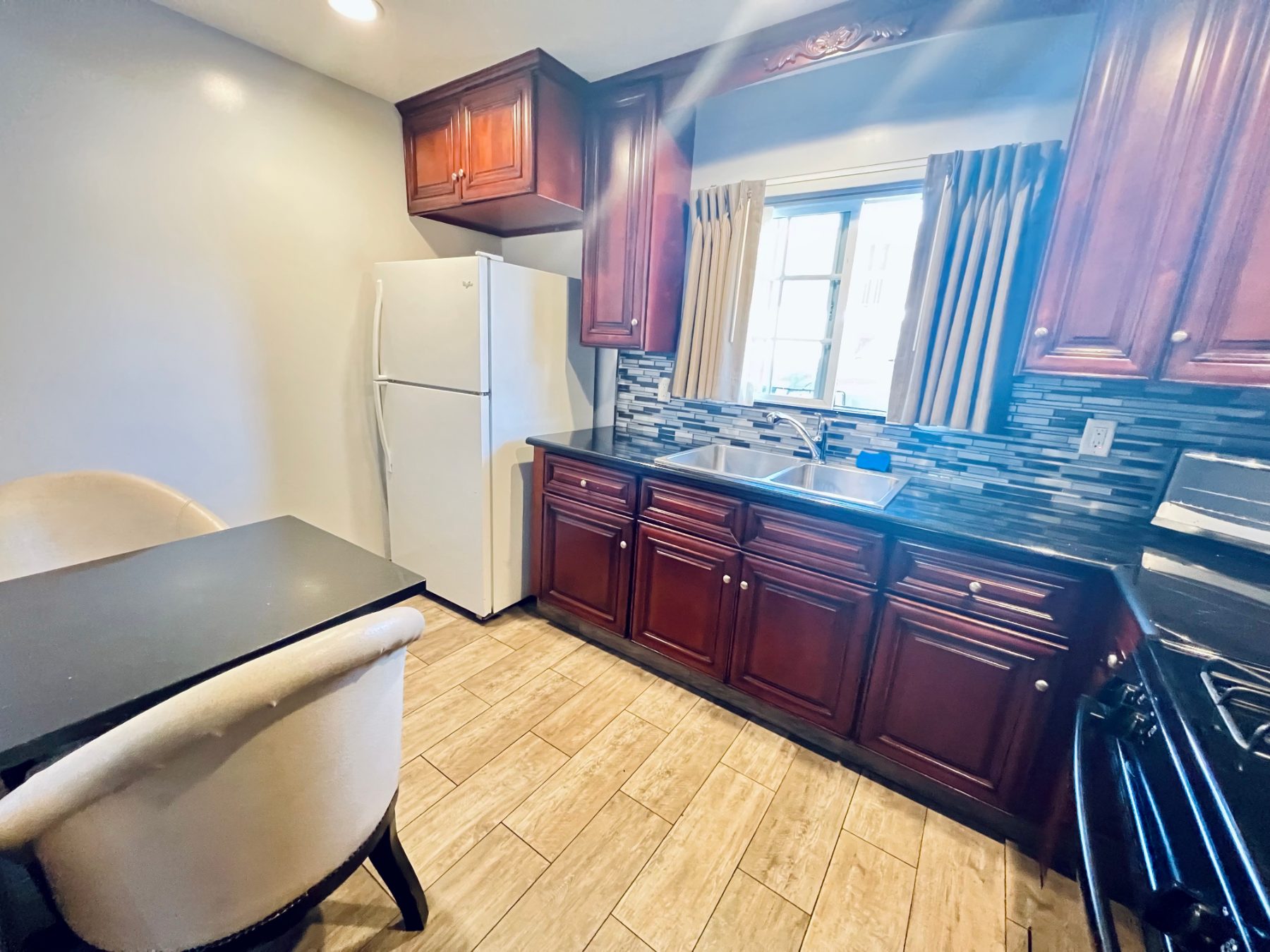 Fridge in kitchen picture